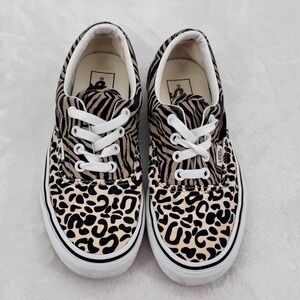 Vans Era Safari Animal Print Sneakers Zebra & Leopard Print - Women size 6